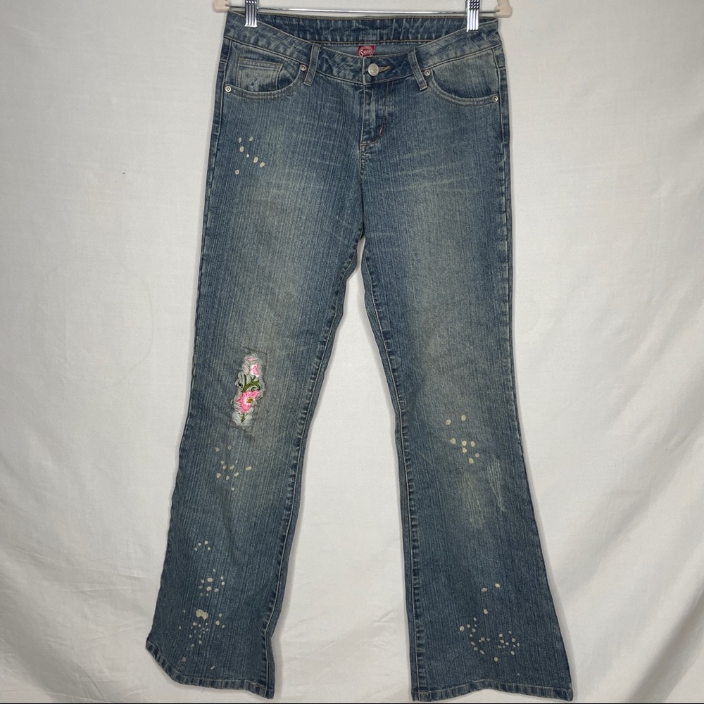 Smiths dungarees bootcut flare light blue jeans